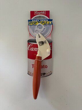 NWT Campbell's Easy Open Pop n Pull Can Opener Vintage 60090 Unused. Handle slig